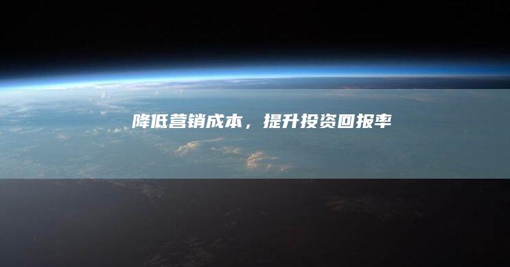 降低营销成本，提升投资回报率